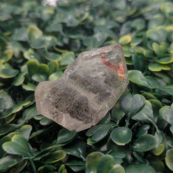 Natural Point Garden Quartz Enhydro black sediment rare find crystal specimen - Picture 1 of 4